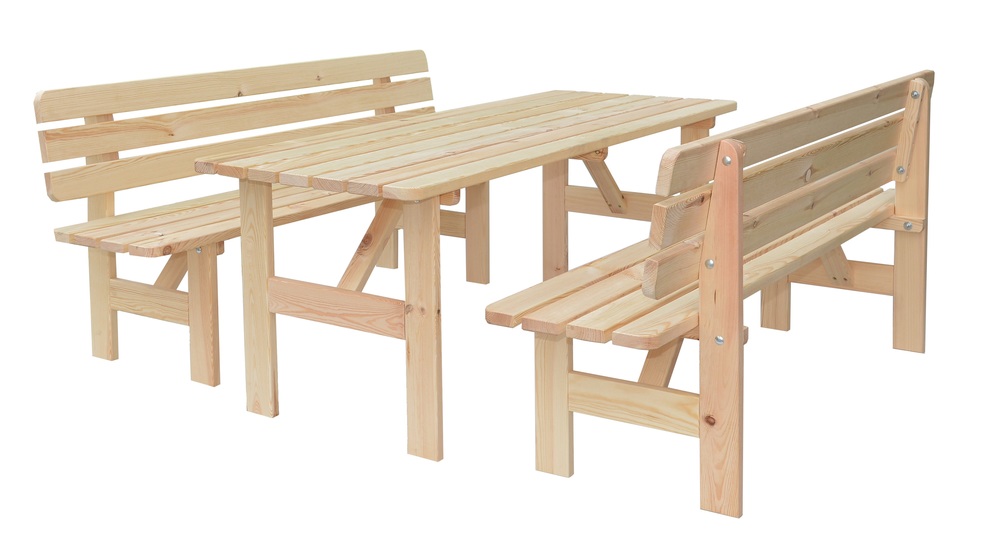 Zahradní stůl VIKING 150— 150×70, masiv (obrázek 3)