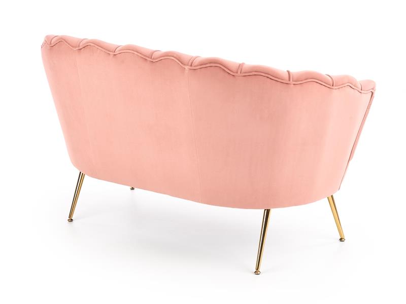 Designová pohovka AMORINITO — kov, růžová látka, nosnost 200 kg Halmar (obrázek 7)