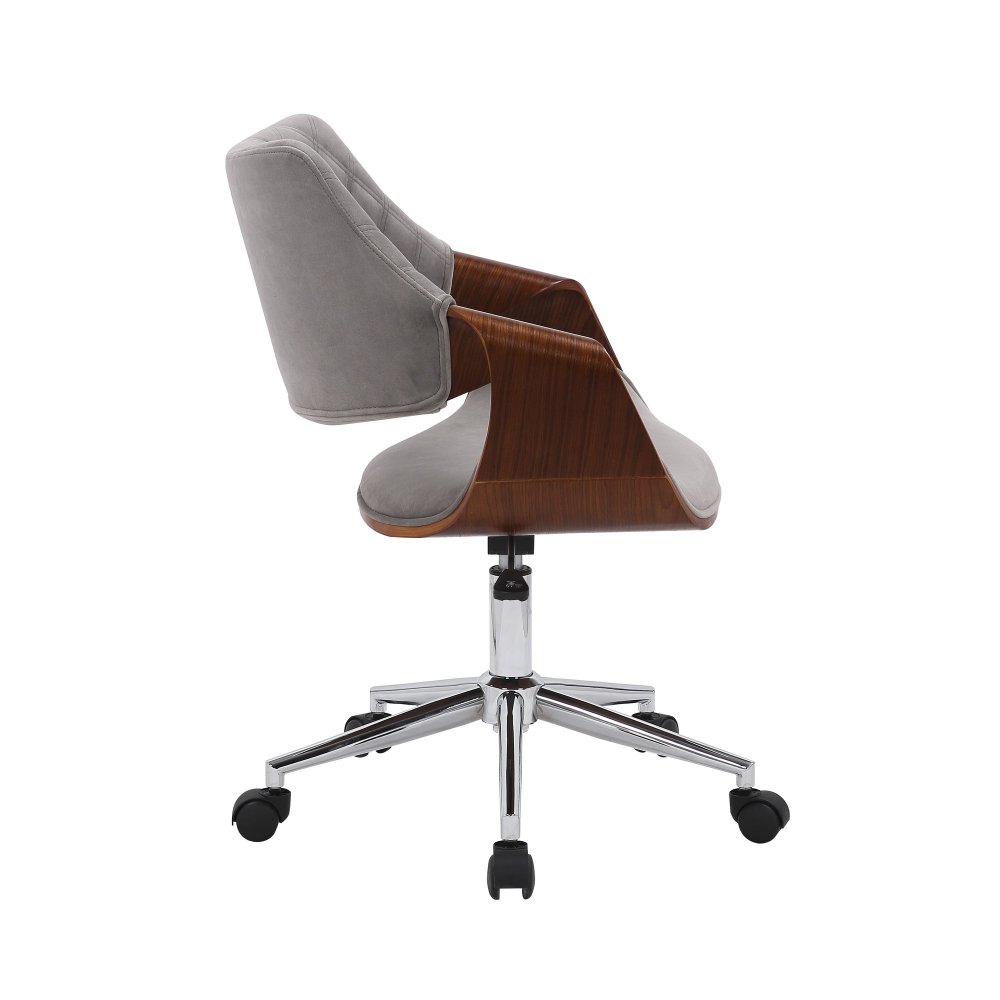 Designová kancelářská židle COLT - samet, ořech, šedá Halmar (obrázek 4)