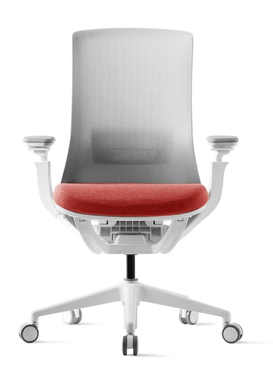 Kancelárska ergonomická stolička ROLY WHITE – sieťovina, viac farieb Červená