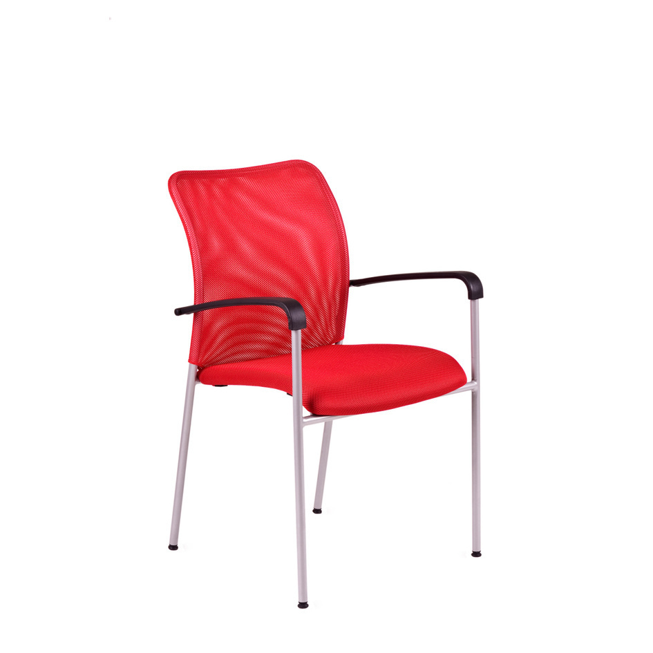Jednací kovová židle Office Pro TRITON GRAY – s područkami, více barev Červená DK 13