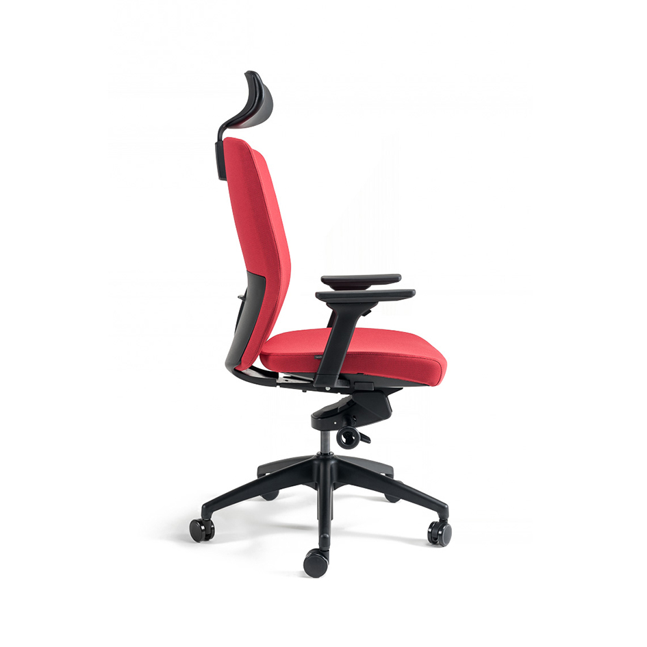 Kancelářská ergonomická židle BESTUHL J2 SP — více barev, s podhlavníkem Červená 202 (obrázek 6)