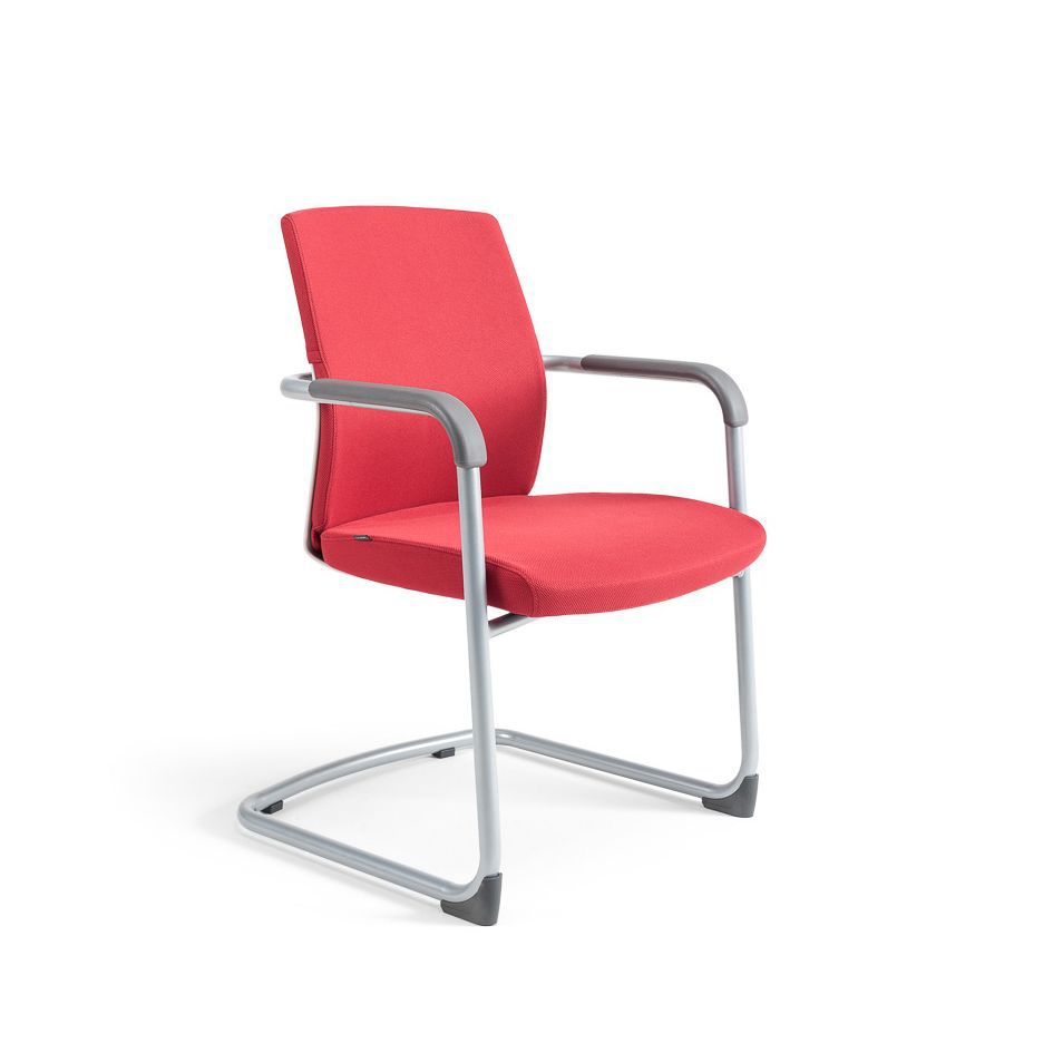 Jednací židle Office Pro JCON WHITE — více barev, nosnost 120 kg Červená