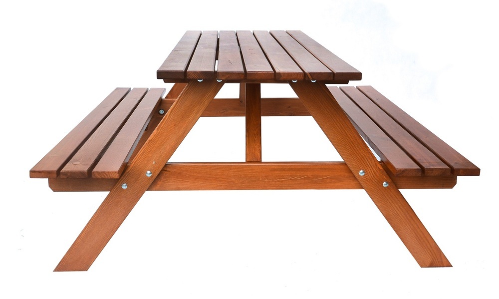 PIKNIK zahradní set dřevěný - 180 cm - lakovaný (obrázek 5)