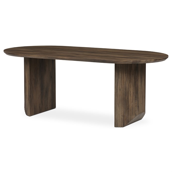 Jídelní stůl SORETO — 200x100x77 cm, MDF, dekor dub/ ořech Tmavě hnědá