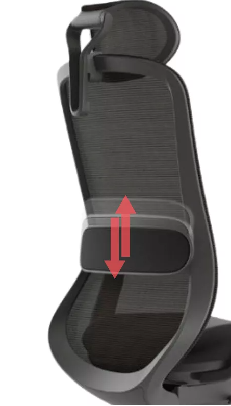 Kancelářská ergonomická židle BESSEL s podhlavníkem — síť, černý plast, nosnost 120 kg, černá MERCURY STAR (obrázek 7)