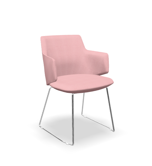 Jednací židle Melody Meeting 360-Q – látka, více barev, LD Seating CSE24 - růžová
