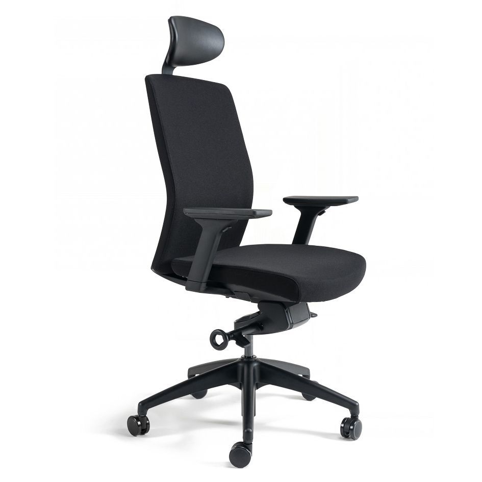 Kancelářská ergonomická židle BESTUHL J2 SP — více barev, s podhlavníkem Červená 202 (obrázek 3)