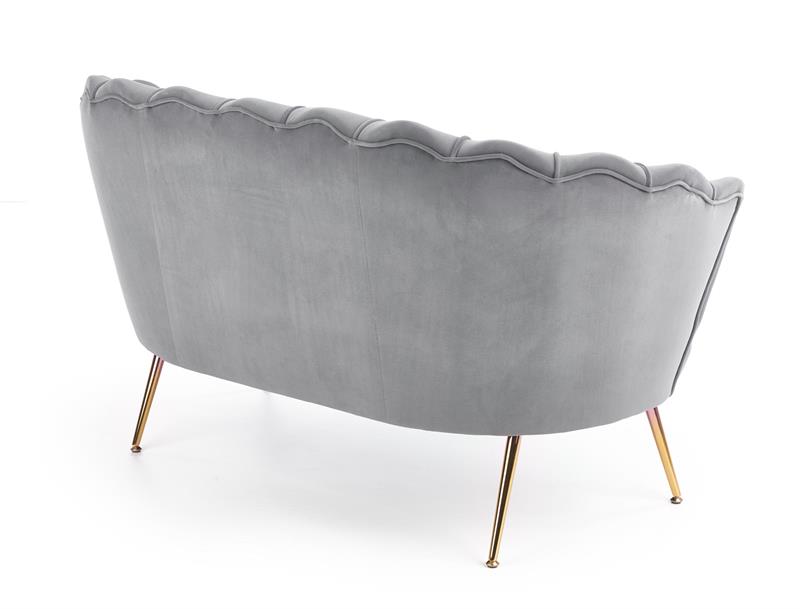 Designová pohovka AMORINITO — kov, šedá látka, nosnost 200 kg Halmar (obrázek 8)