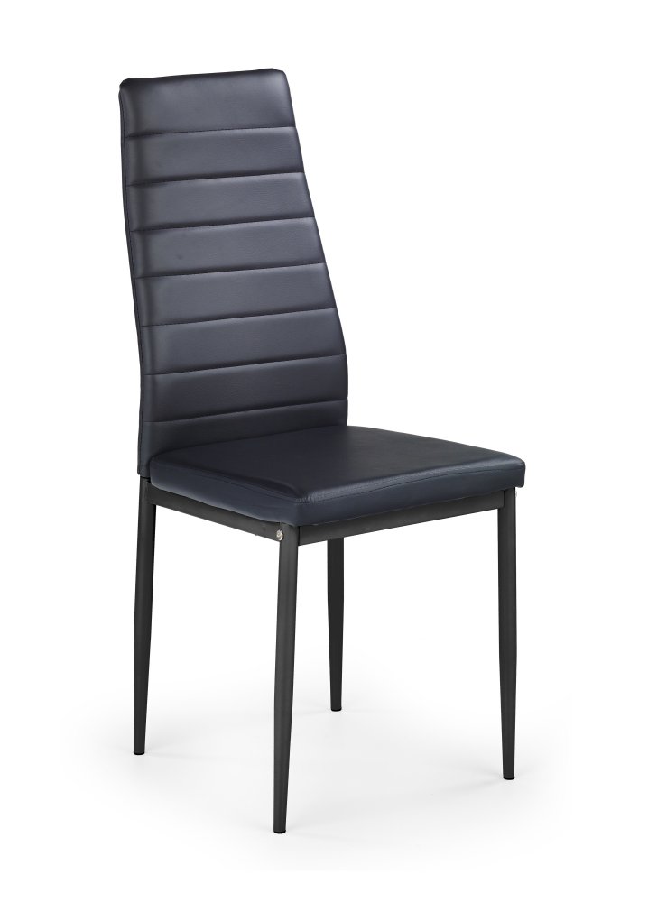 Jedálenská stolička PIETRE - kov, ekokoža, viac farieb Čierna