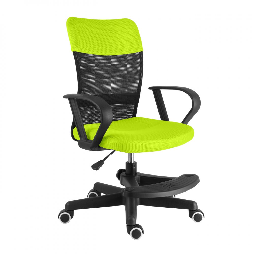 Dětská židle na kolečkách TIMMY II s podnožkou — látka, více barev reflexní zelená