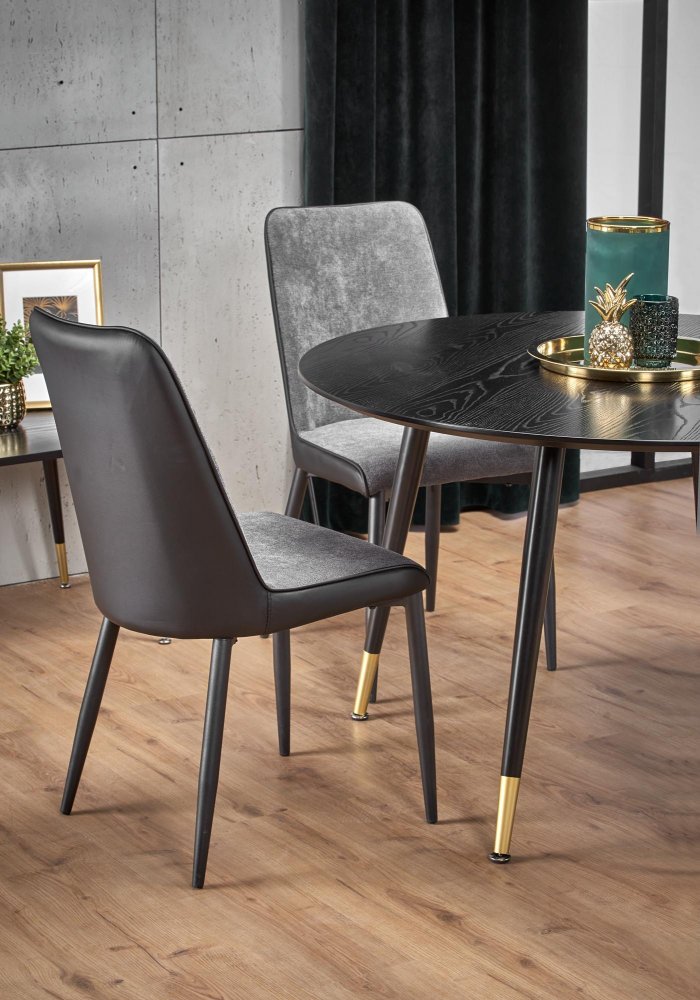 Jídelní kulatý stůl EMBOS — průměr 120 cm, černá Halmar (obrázek 4)