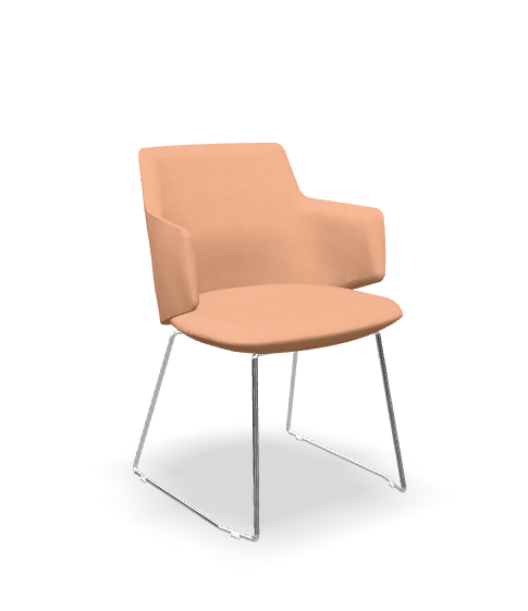 Jednací židle Melody Meeting 360-Q – látka, více barev, LD Seating CSE25 - sv. oranžová