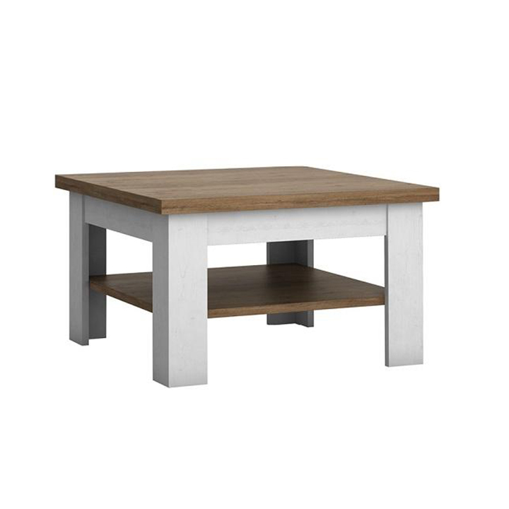 Konferenční stůl PROVANCE — 70x70x53 cm, sosna Andersen/dub lefkas