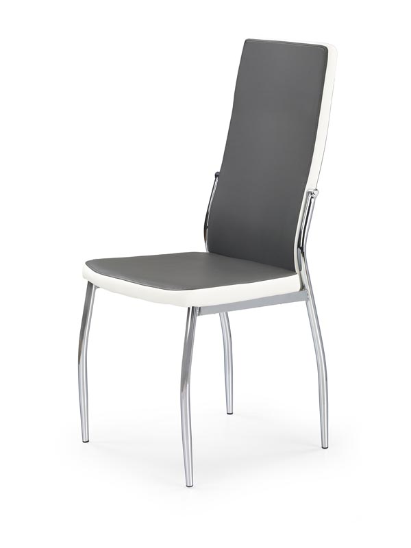 Jídelní židle TURLE – ocel, ekokůže, šedá