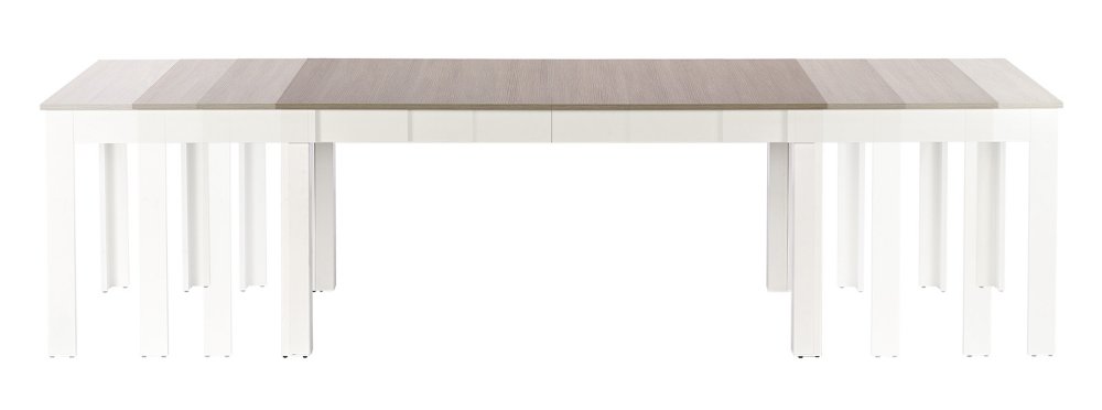 Jídelní rozkládací stůl SEWERYN – 160x90x76 (+140) dřevo, dub sonoma, bílá Halmar (obrázek 3)