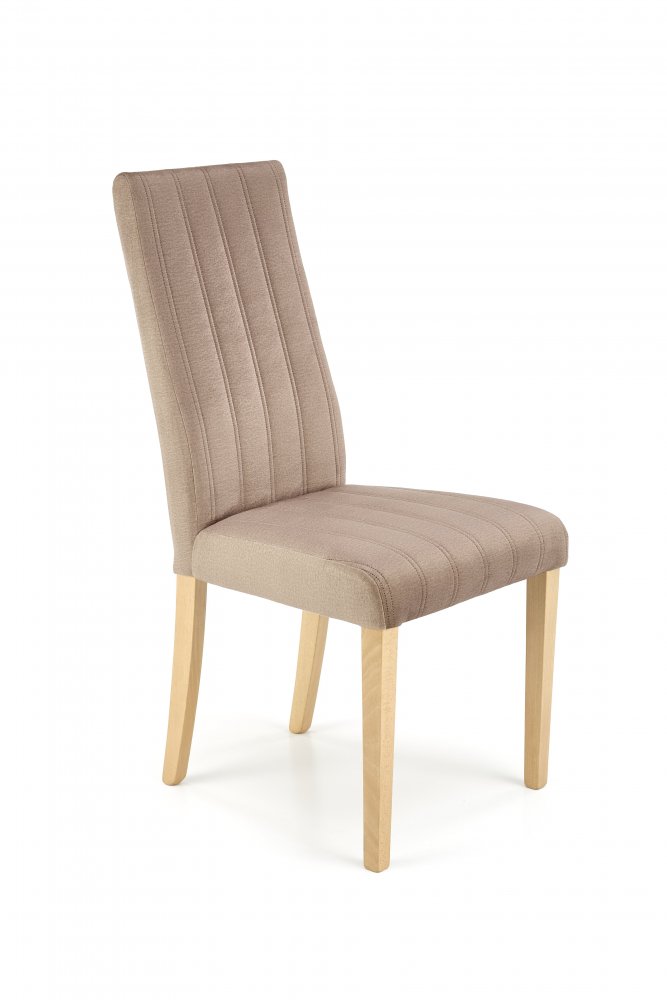 Jídelní židle DIEGO 3 — samet, medový dub, béžová
