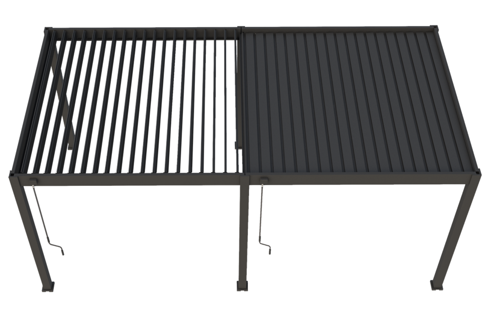 Bioklimatická pergola INTRO PLUS 6x3 m, hliník - volně stojící
