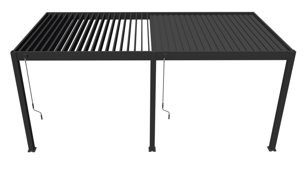 Bioklimatická pergola INTRO PLUS 6x3 m, hliník - do stěny