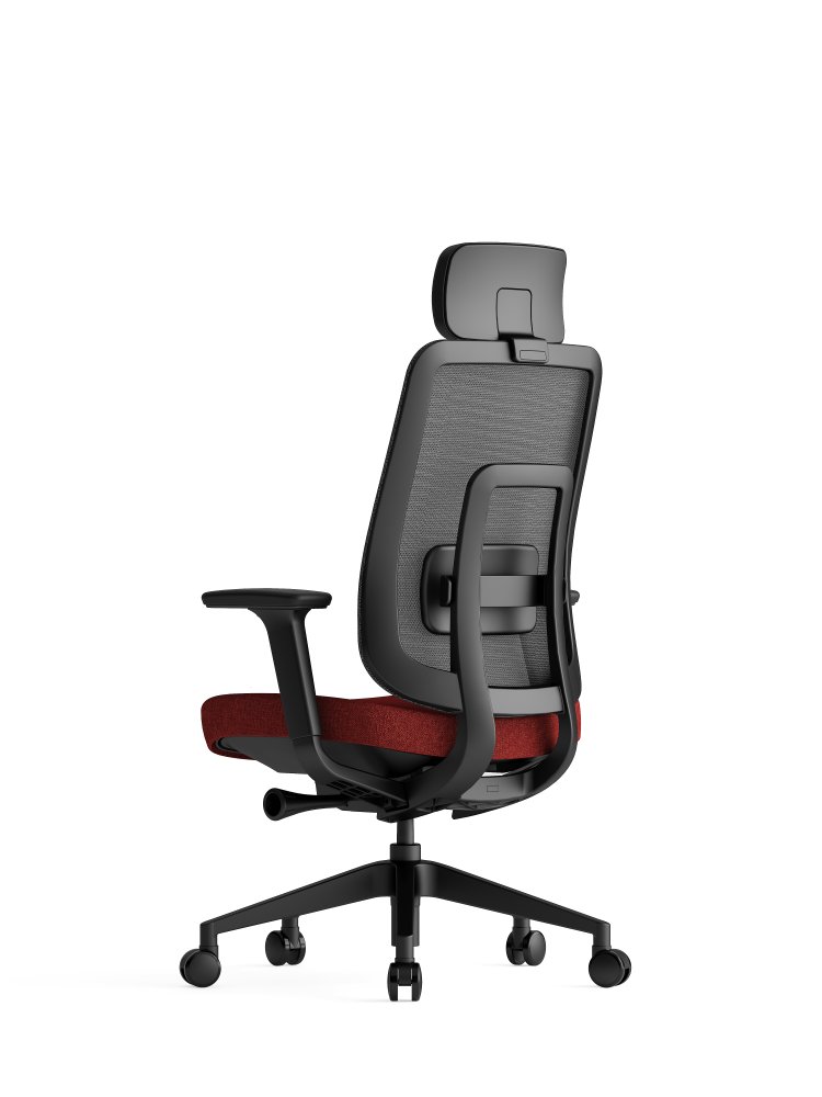 Kancelářská ergonomická židle K42  SP – síť/ čalouněná, červená (obrázek 4)