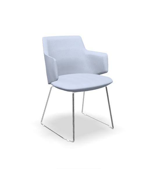 Jednací židle Melody Meeting 360-Q – látka, více barev, LD Seating CSE39 - modrošedá