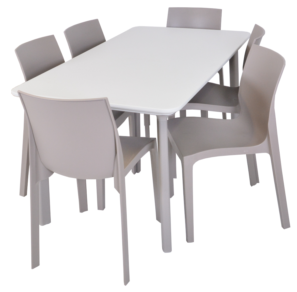 ITALIA DINING plastový stůl - světle šedá (obrázek 10)