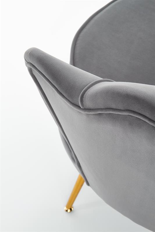 Designové křeslo AMORINITO — kov, šedá látka Halmar (obrázek 7)
