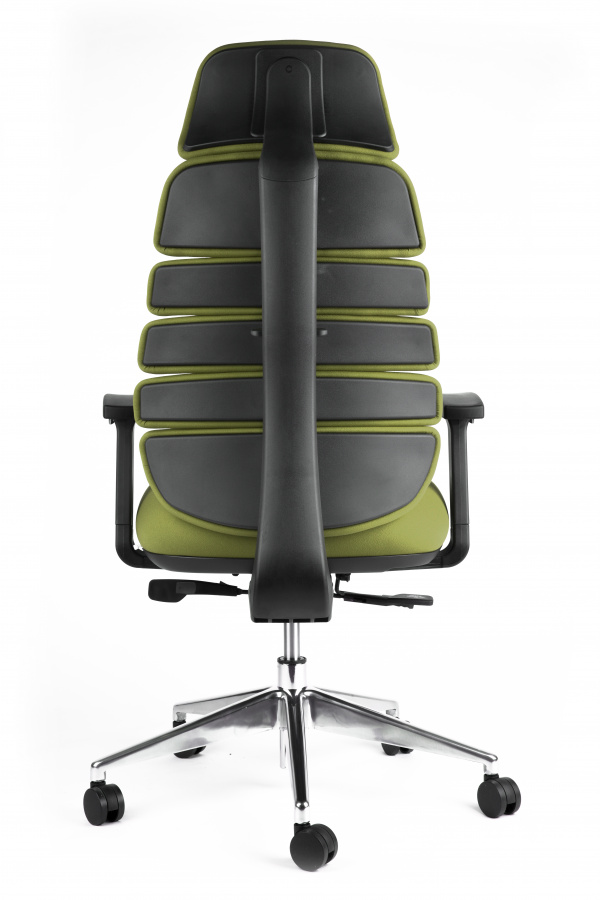 Kancelářská ergonomická židle SPINE s podhlavníkem — látka, nosnost 130 kg, více barev Šedá (obrázek 23)