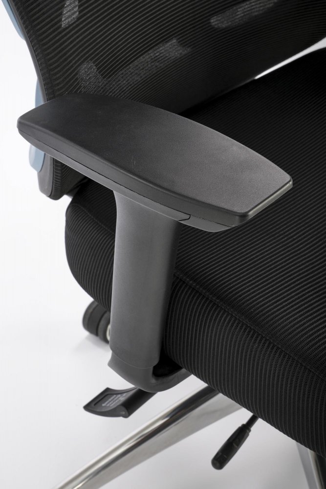 Kancelářská ergonomická židle GILBERTO — kov, látka, síť, černá Halmar (obrázek 10)