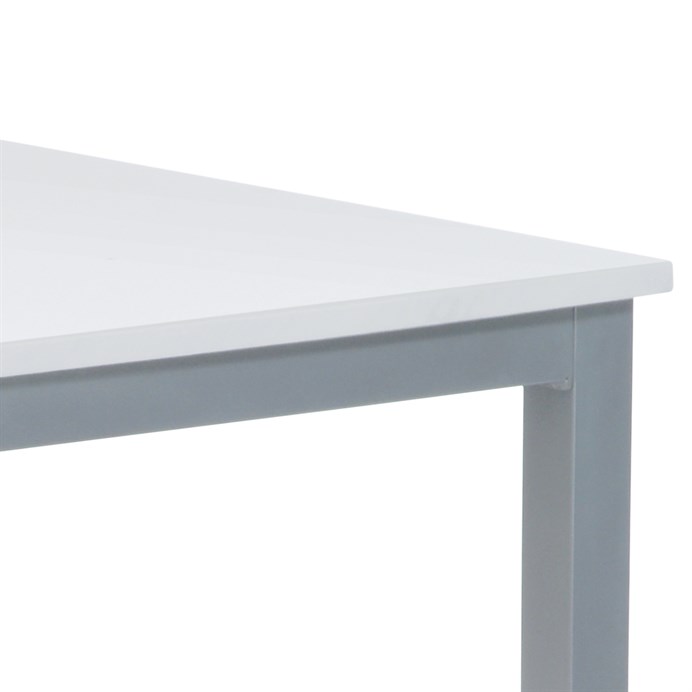 Jídelní stůl TOMSO – 110x70 cm, MDF bílá / šedý lak Autronic (obrázek 3)