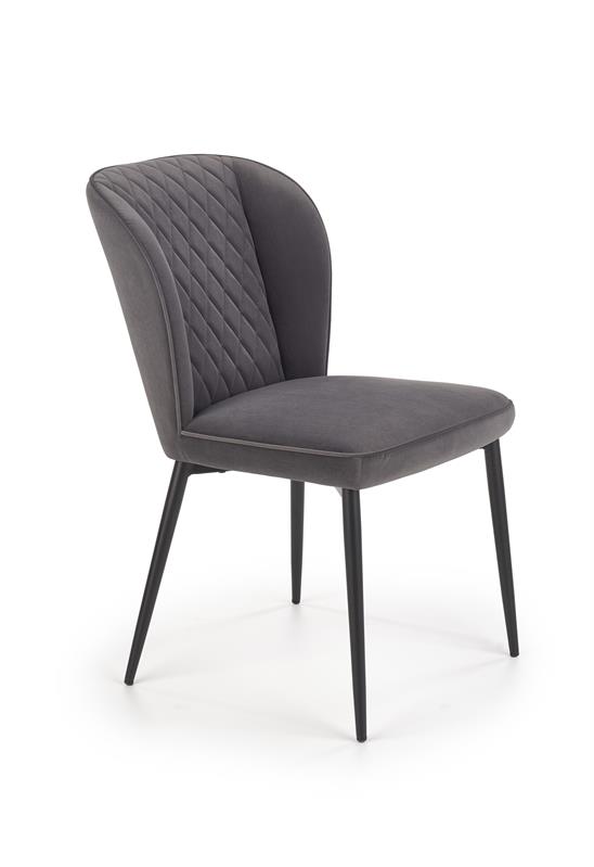 Jídelní židle MANNY – samet, více barev Šedá
