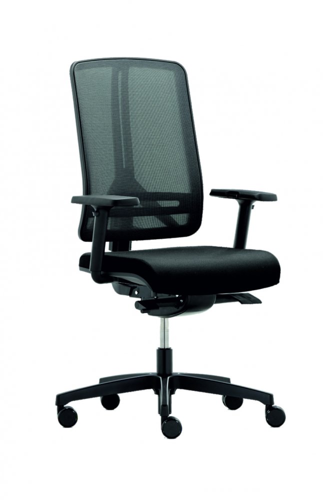Levně Kancelářská židle na kolečkách RIM FLEXI FX 1104 – s područkami, černá