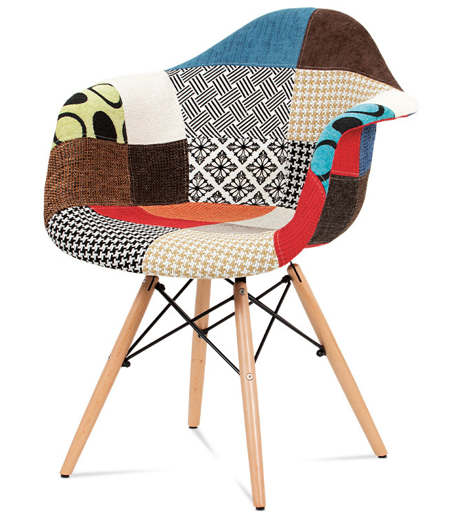 Jídelní židle COLORI – masiv buk, patchwork