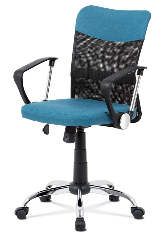 Dětská kancelářská židle na kolečkách Autronic KA-V202 – s područkami, síťovaný opěrák