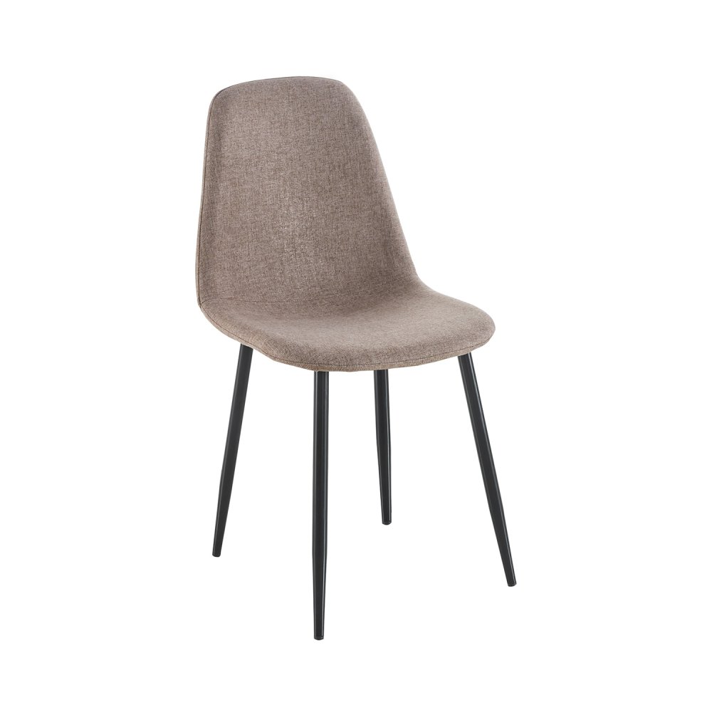 Jedálenská stolička OMEGA — kov, látkový poťah, sivá
