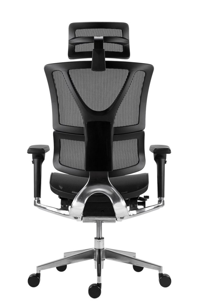 Kancelářská ergonomická židle KORINA — síť, černá, nosnost 150 kg Antares (obrázek 5)