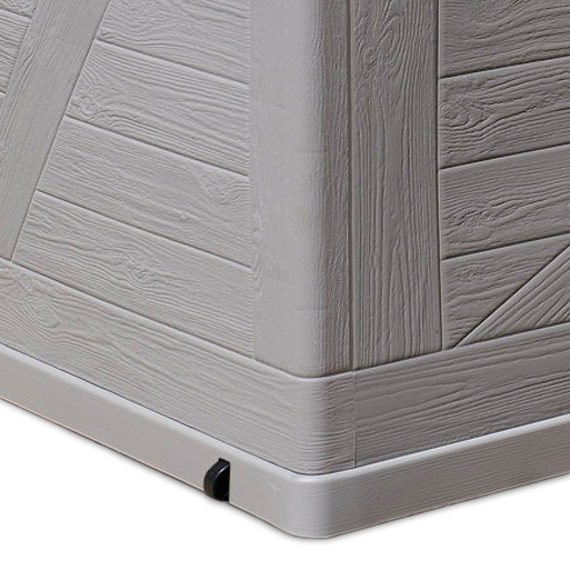 Levně WOOD zahradní plastový úložný box 420 L - světle šedá