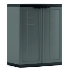 Zahradní skříňka JOLLY LOW - plast, šedá