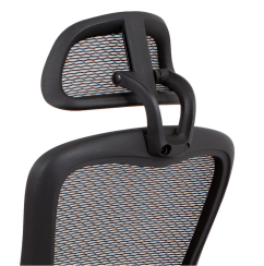 Kancelářská ergonomická židle MET — červená, s podhlavníkem a područkami