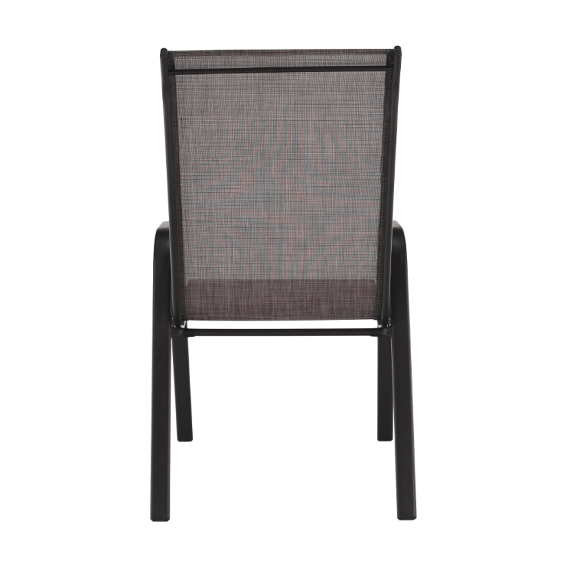 Zahradní židle ALDERA — kov, látka, hnědá Kondela