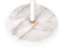 Stojanový věšák CALERA –? 183 cm, dřevo/kov, bílá Halmar