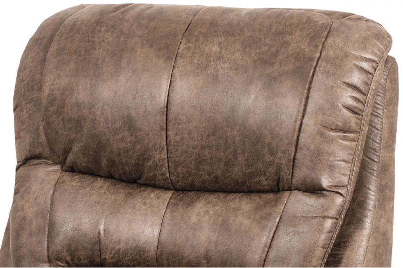 TV křeslo ISLA — hnědá, imitace broušené kůže