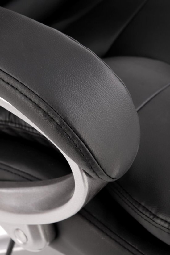 Kancelárske kreslo PRESTON – ekokoža, čierna