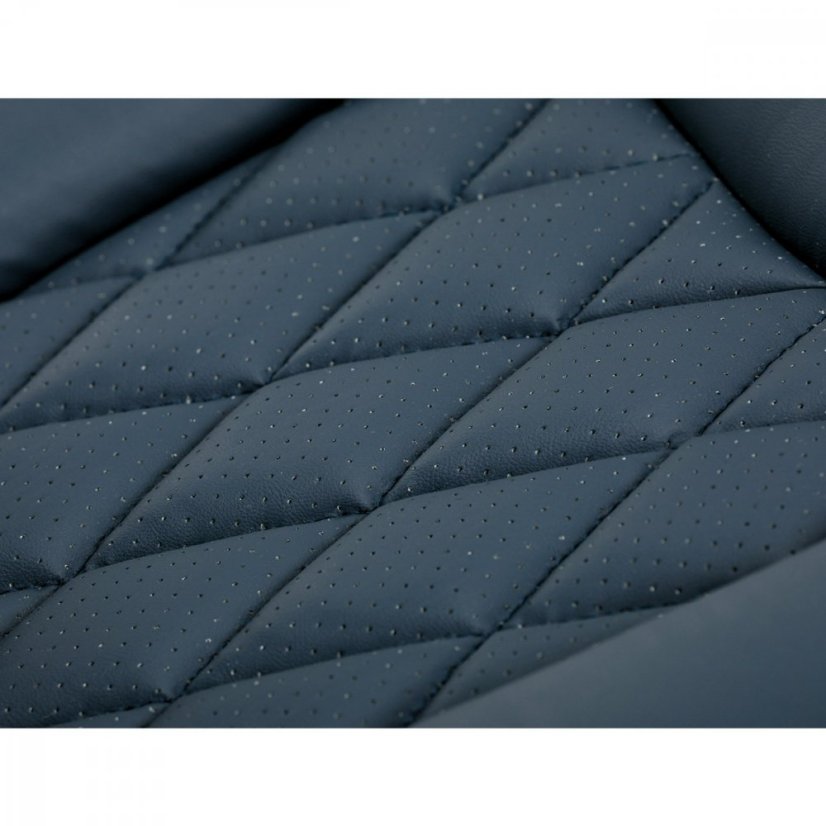 Kancelárske kreslo CYRUS — kov, ekokoža, modrá