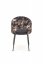 Jídelní židle MALVE — kov, látka, černá / vzor