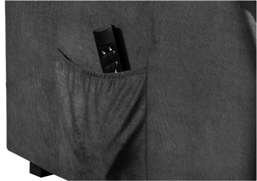 Relaxační TV křeslo VINCENT s elektrickým polohováním — šedá, 2 motory, nosnost 140 kg Autronic