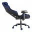 Herní židle IRON XXL — látka, černá / modrá, nosnost 140 kg