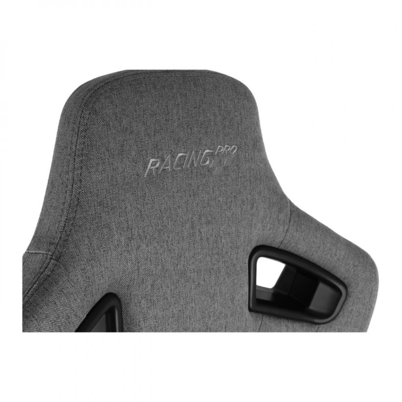 Herní židle IRON XXL — látka, černá / šedá, nosnost 140 kg