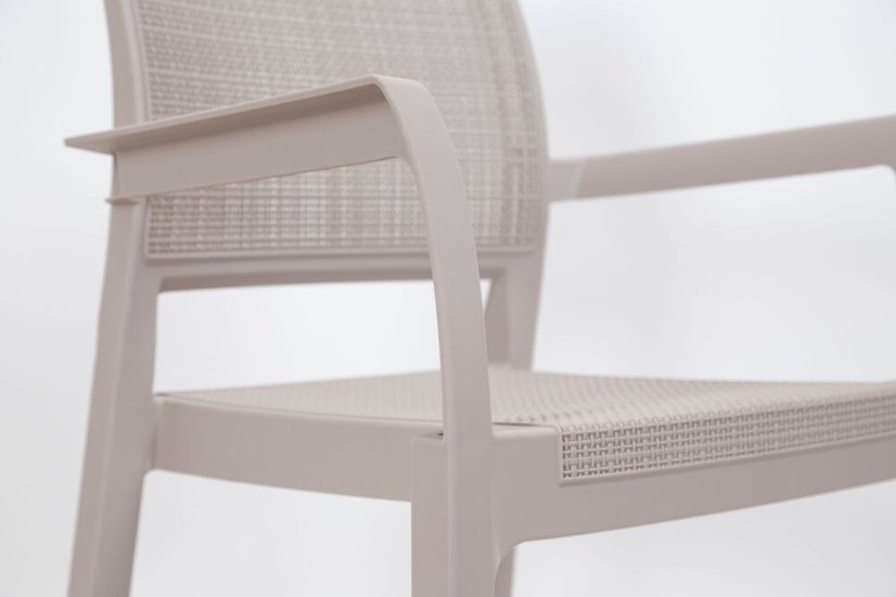 ALBA plastové křeslo - šedá