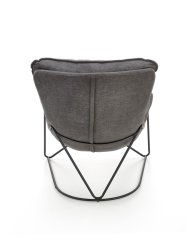 Relaxační křeslo VOLKER — tmavě šedá / černá Halmar